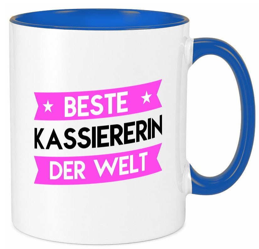 Beste Kassiererin lustiger Spruch Geschenk Humor Geschenkidee Tasse