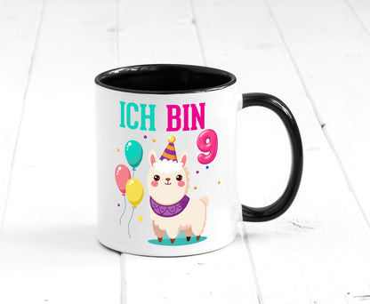 9. Geburtstag | 9 Jahre Lama Alpaka Humor Geschenkidee Tasse