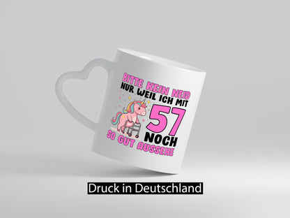 57. Geburtstag | 57 Jahre Mit noch so gut aussehen Humor Geschenkidee Tasse