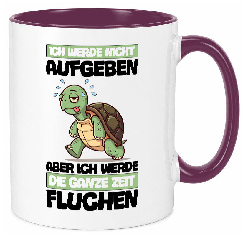 Ich geb nicht auf werde aber fluchen | Schildkröte Joggen v2 Humor Geschenkidee
