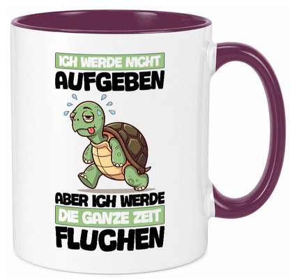 Ich geb nicht auf werde aber fluchen | Schildkröte Joggen v2 Humor Geschenkidee