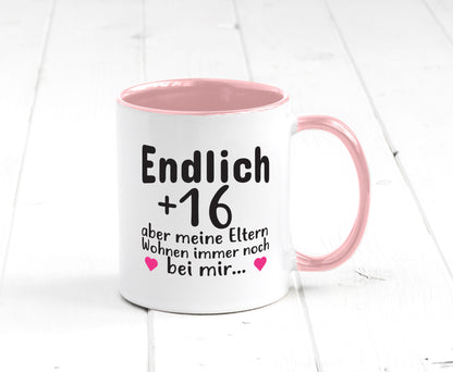 Endlich 16 | Geburtstag Tasse Spruch Mädchen Geschenkidee Humor