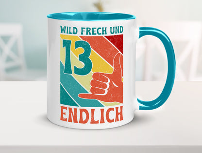 13. Geburtstag | 13 Jahre Wild und Frech Humor Geschenkidee Tasse