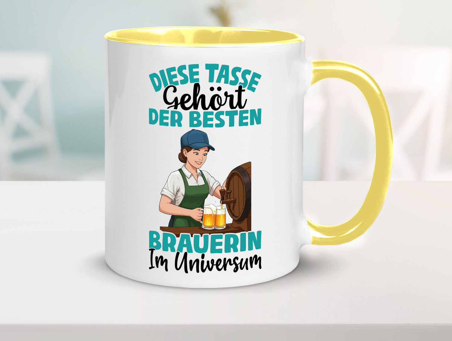 Im Universum: Brauerin | Bier Brauerei lustiger Spruch Geschenk Humor
