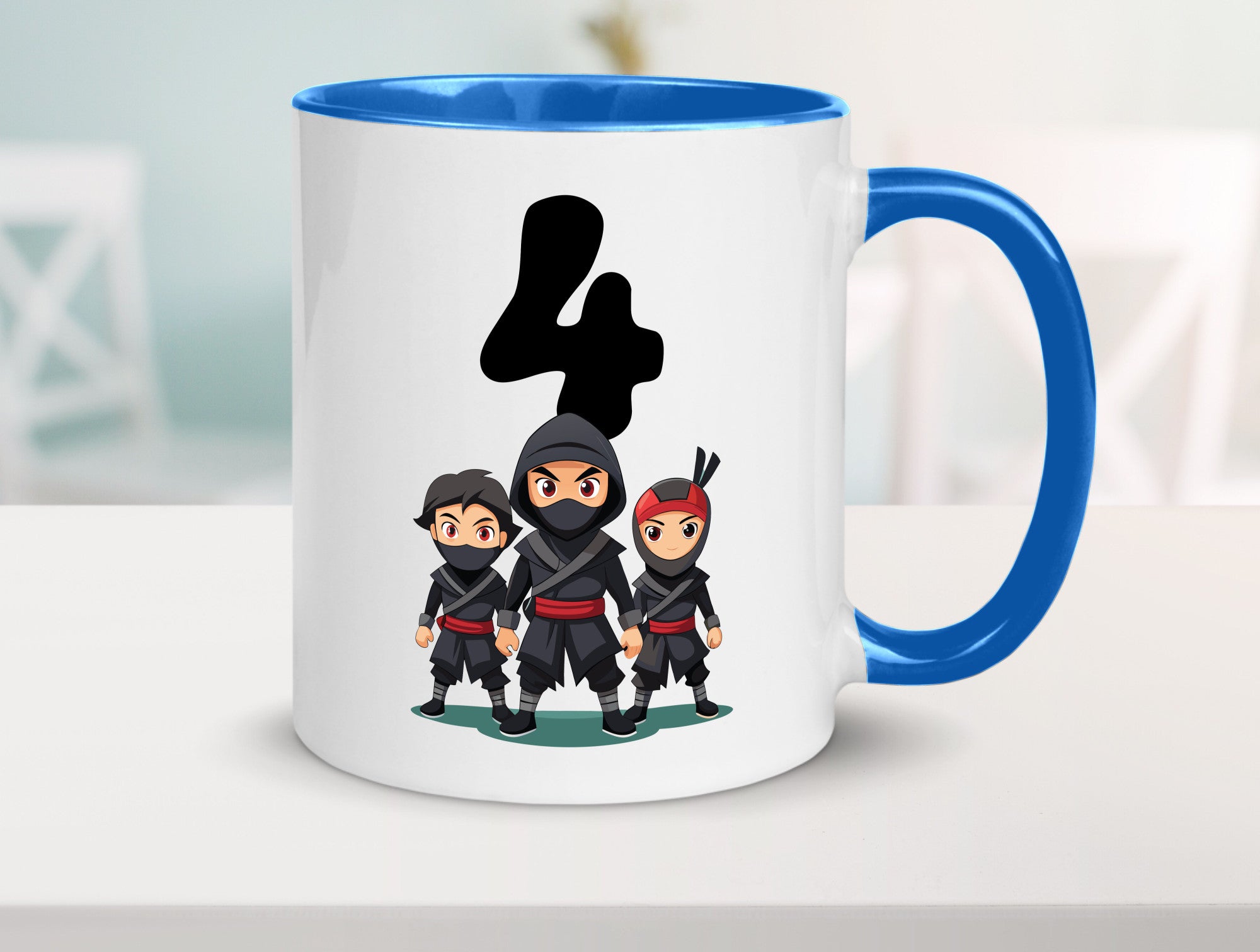 4. Geburtstag | 4 Jahre Ninja lustig Geschenkidee Geschenk Tasse