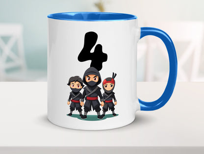 4. Geburtstag | 4 Jahre Ninja lustig Geschenkidee Geschenk Tasse