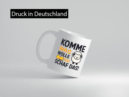 Komme was wolle, ich schaf das | Wolle Humor Geschenkidee Tasse