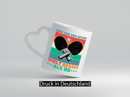 Einer von uns beiden spielt besser | Tennis Tischtennis lustig Humor