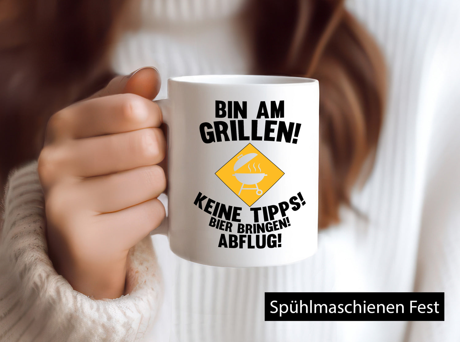 Bin am Grillen | Bier bringen und Abflug Grillmeister Geschenk Humor