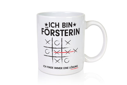 Lösung finden: Försterin | Forst Arbeit lustiger Spruch Geschenk Kollegen Büro