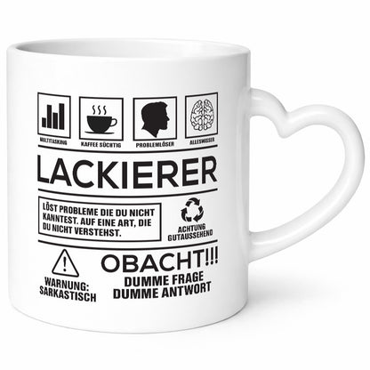 Achtung Probleme Lackierer | Definition lackieren Geschenkidee Humor Tasse