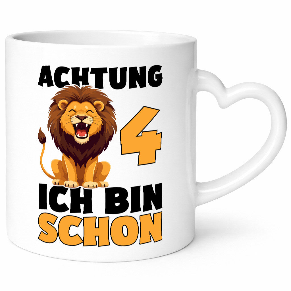 4. Geburtstag | 4 Jahre Löwe Geschenk Geschenkidee lustiger Spruch Tasse