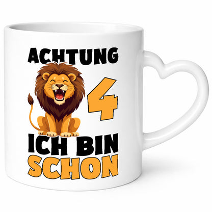 4. Geburtstag | 4 Jahre Löwe Geschenk Geschenkidee lustiger Spruch Tasse