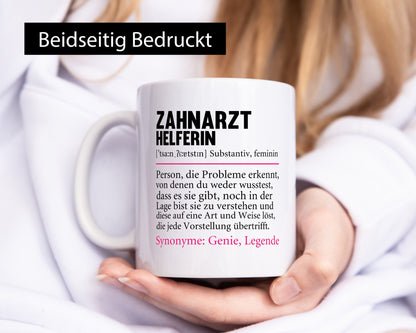 Zahnarzthelferin | Zahnmedizin Humor lustiger Spruch Geschenk Geschenkidee Tasse