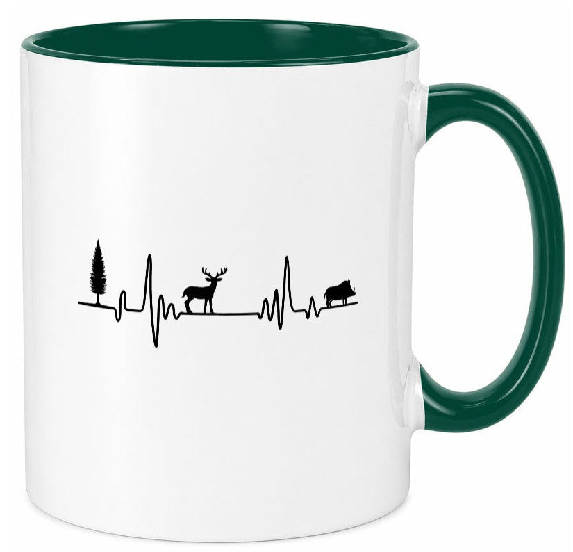 Jäger Herzschlag | Motiv Jagd Rotwild jagen Geschenkidee Humor Tasse