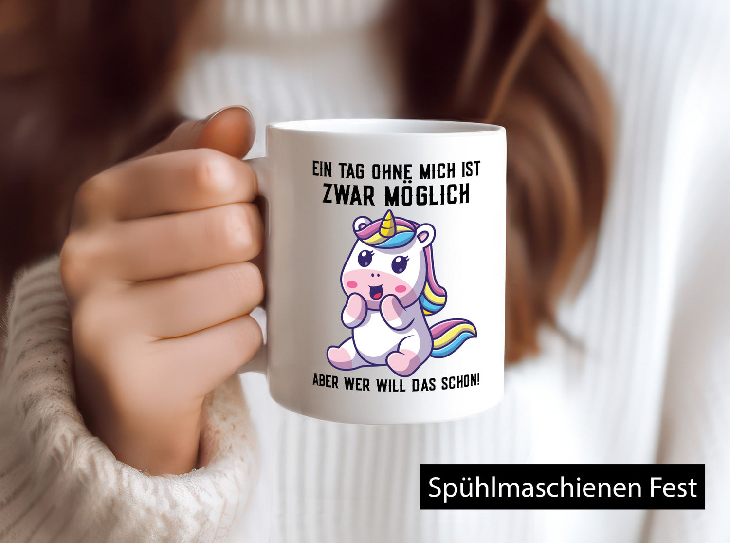 Ein Tag ohne mich ist möglich | süßes Einhorn Comic Geschenk Humor Geschenkidee