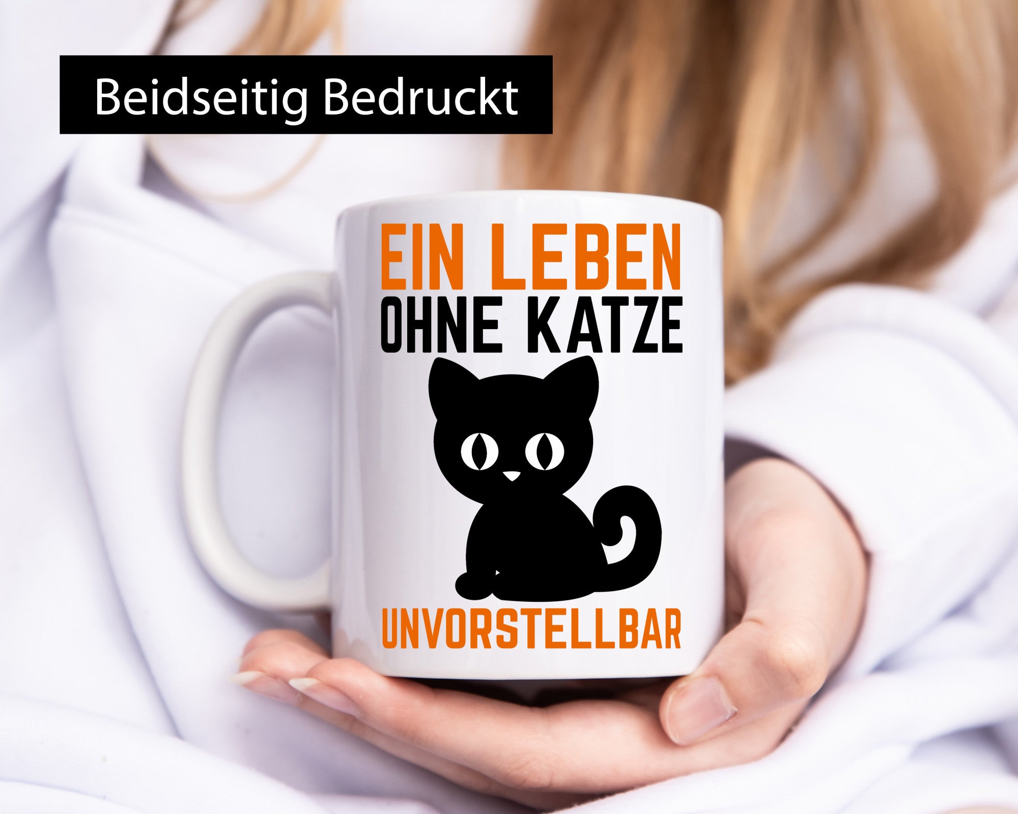 Ein Leben ohne Katze unvorstellbar | Tierliebe Comic Geschenkidee Tierliebhaber