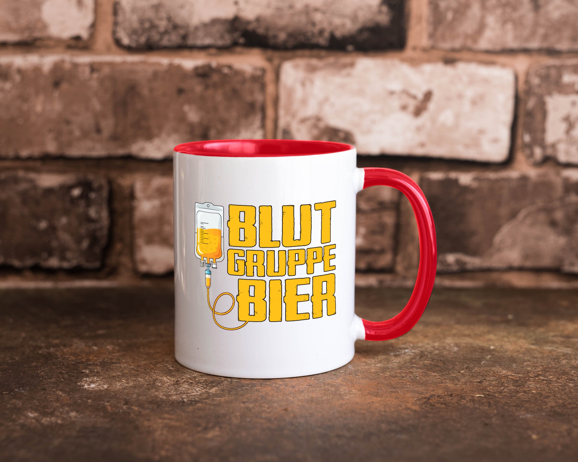 Blutgruppe Bier | Saufen Trinken Biertrinker Humor Geschenkidee Tasse