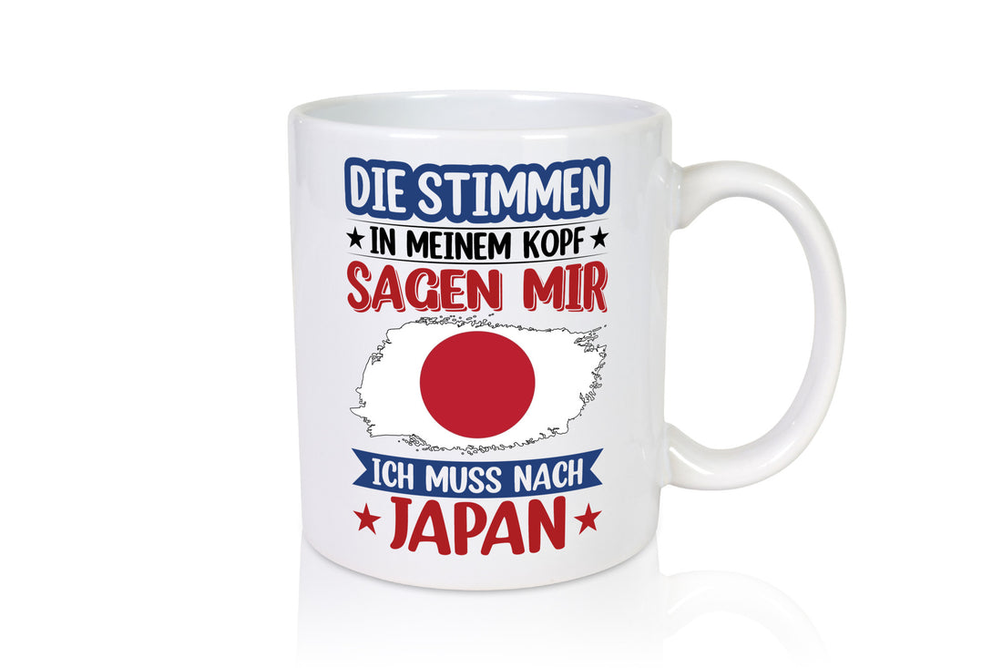 Japan | Urlaub Stimmen in meinem Kopf Traumland Geschenkidee Humor Tasse