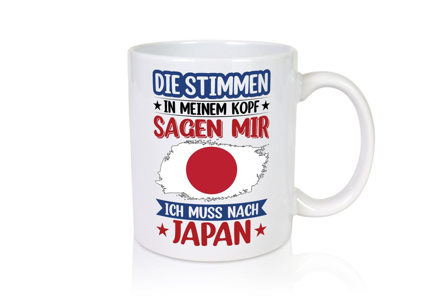Japan | Urlaub Stimmen in meinem Kopf Traumland Geschenkidee Humor Tasse