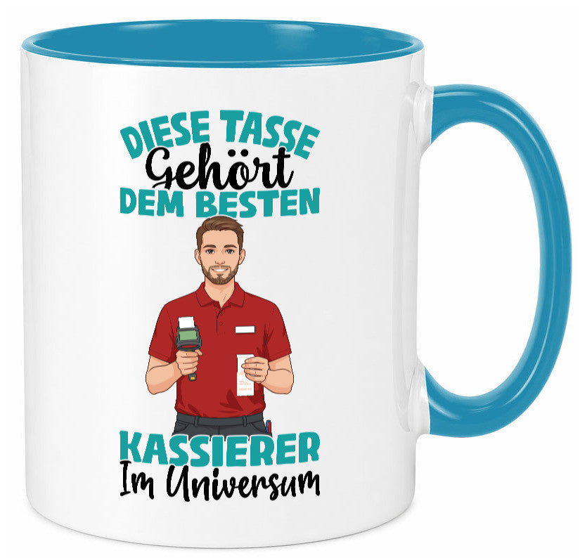 Im Universum: Kassierer Geschenk Humor Geschenkidee lustiger Spruch Tasse