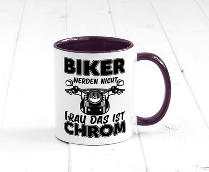 Biker werden nicht grau | Motorrradfahrer Tasse Humor Geschenkidee