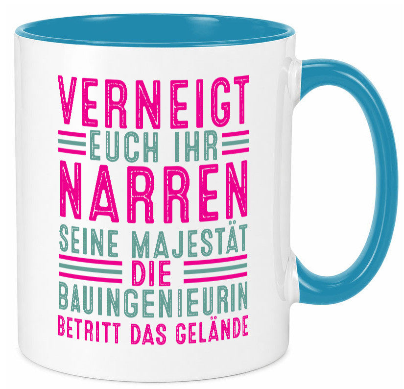 Verneigt euch: Bauingenieurin | Ingenieurin Geschenkidee Humor Tasse