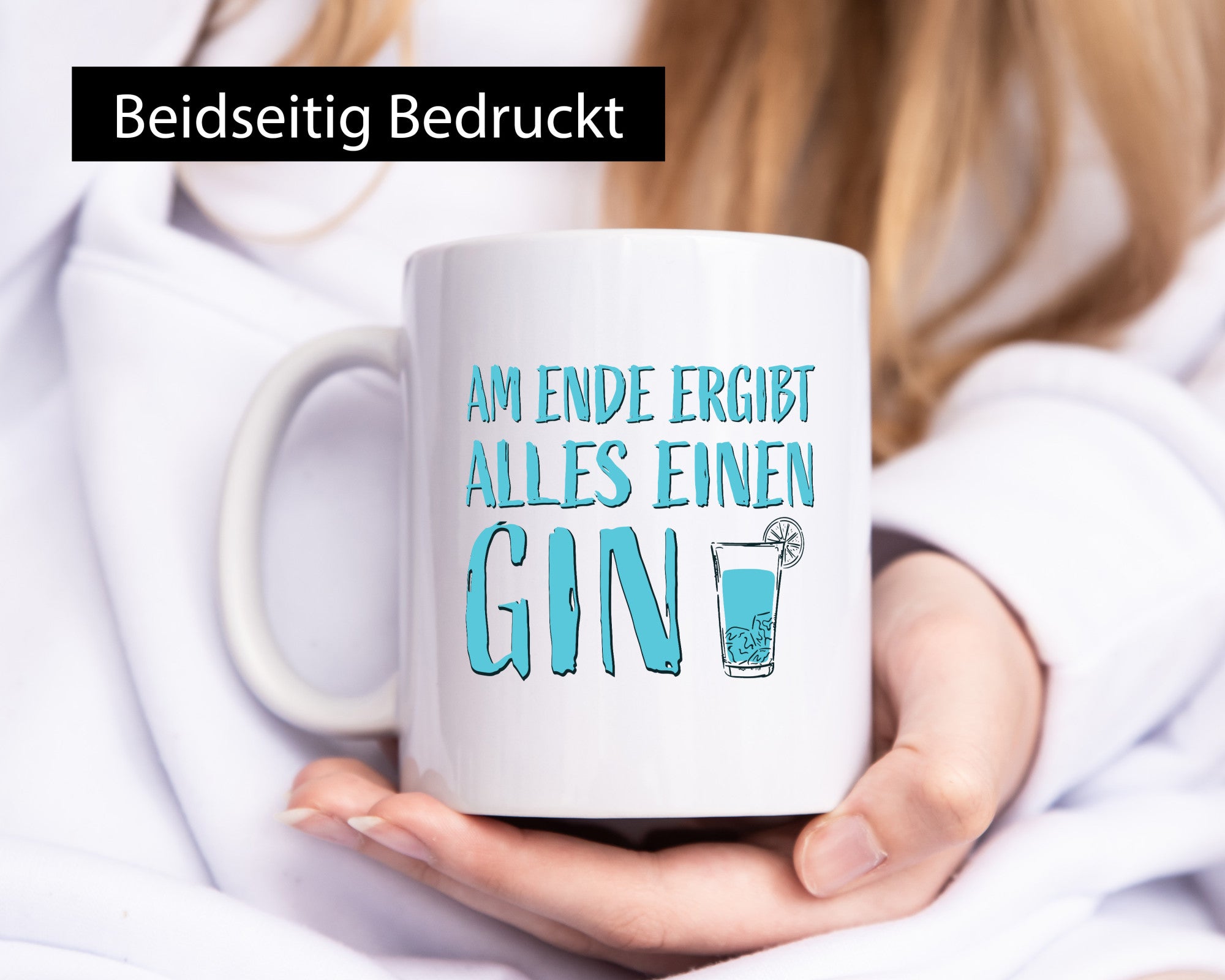Am Ende ergibt alles einen Gin| Glas Geschenkidee Humor Tasse