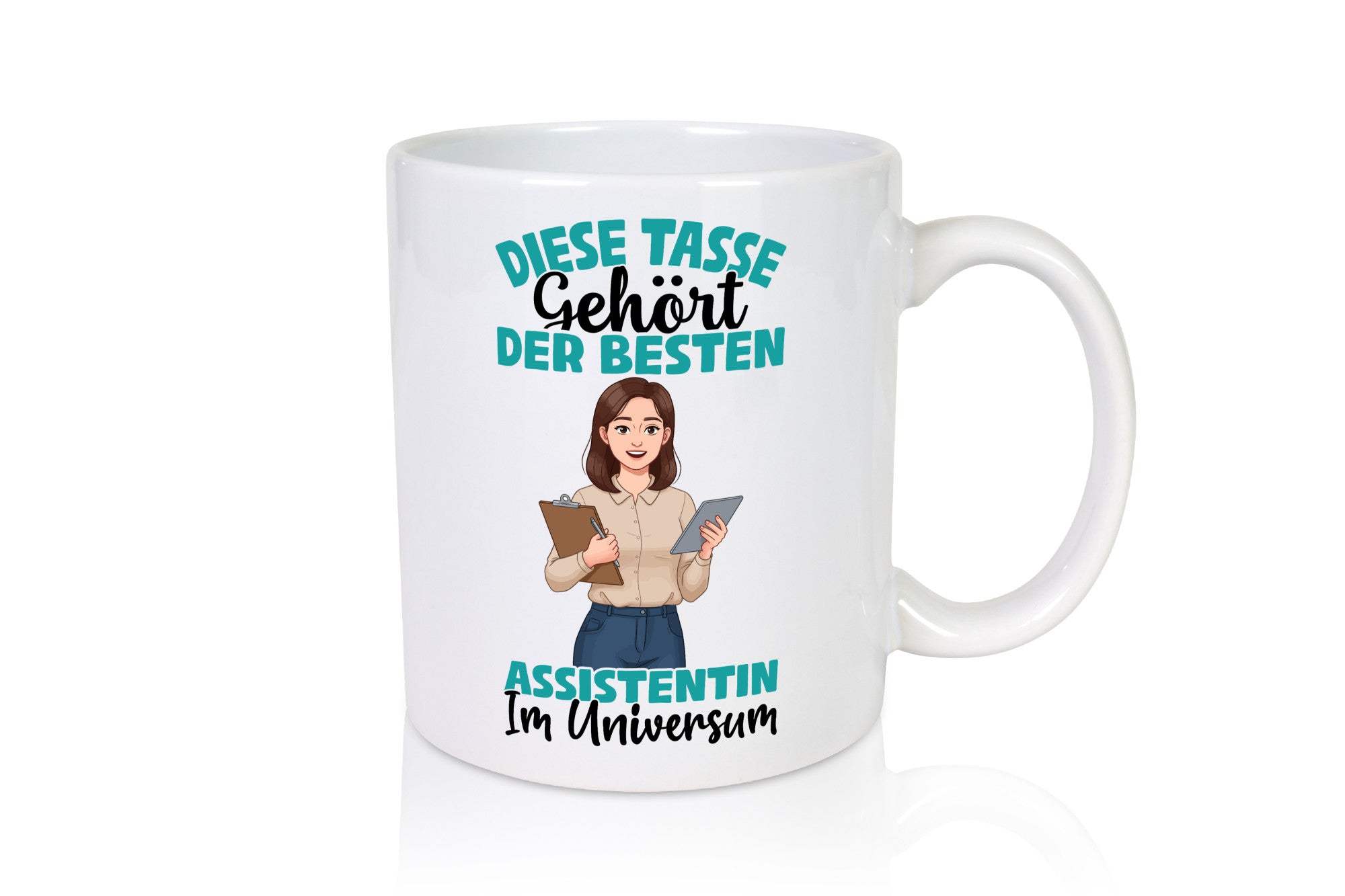 Im Universum: Assistentin | Assistenz Hilfskraft Geschenkidee Humor Tasse