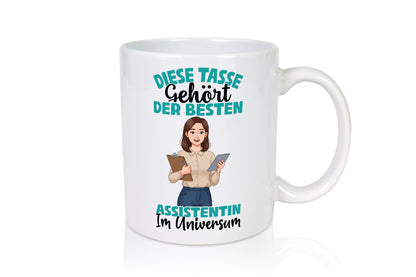 Im Universum: Assistentin | Assistenz Hilfskraft Geschenkidee Humor Tasse