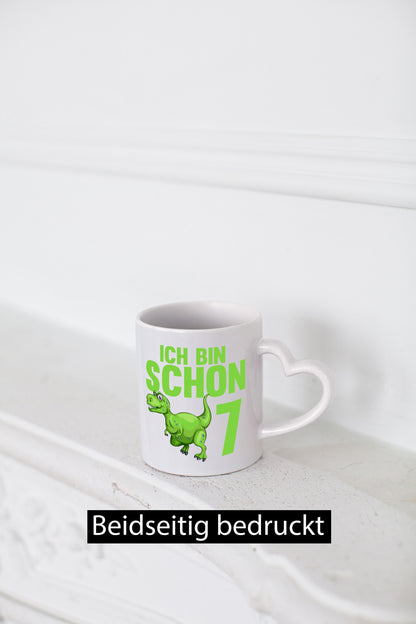 7. Geburtstag | 7 Jahre Dino Dinosaurier Humor Geschenkidee Tasse