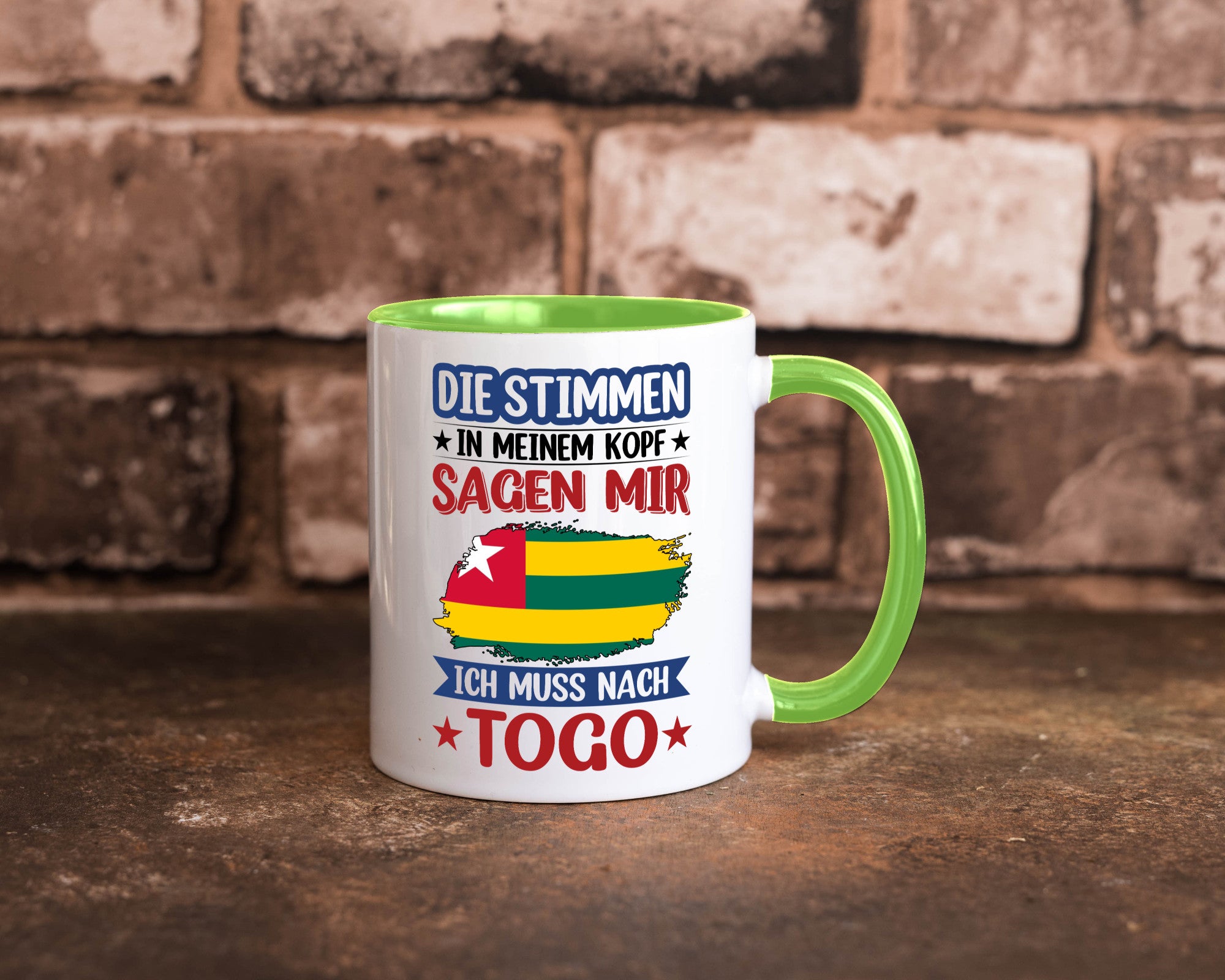 Togo | Urlaub Stimmen in meinem Kopf Traumland Humor Geschenkidee Tasse