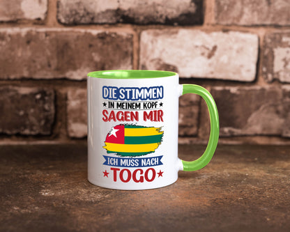 Togo | Urlaub Stimmen in meinem Kopf Traumland Humor Geschenkidee Tasse