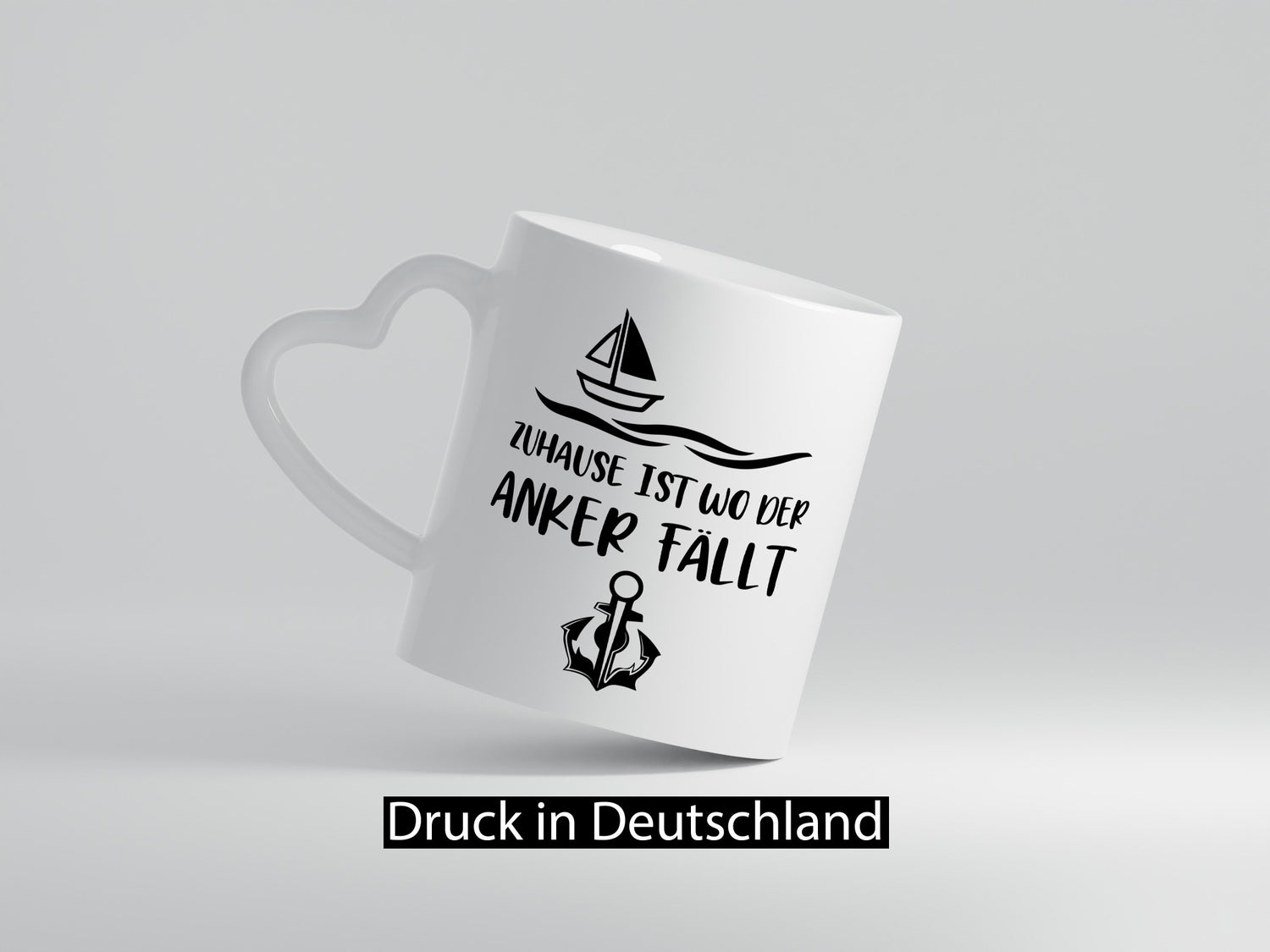 Zuhause ist wo der Anker Fällt | Kapitän Geschenkidee Humor Tasse
