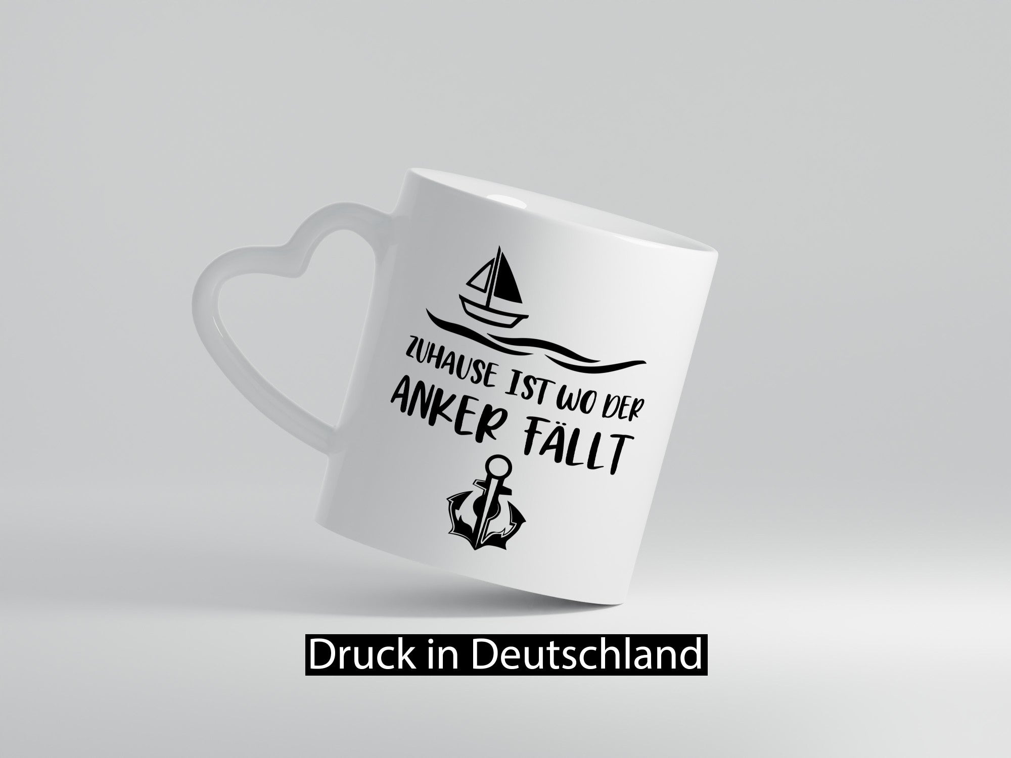 Zuhause ist wo der Anker Fällt | Kapitän Geschenkidee Humor Tasse