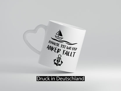 Zuhause ist wo der Anker Fällt | Kapitän Geschenkidee Humor Tasse