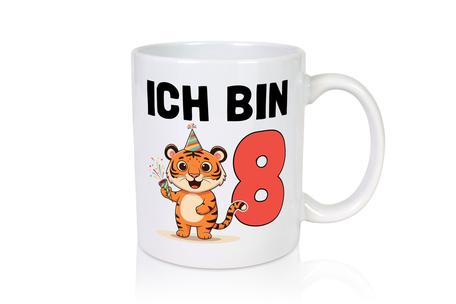 8. Geburtstag | 8 Jahre Tiger Geschenkidee Humor Tasse