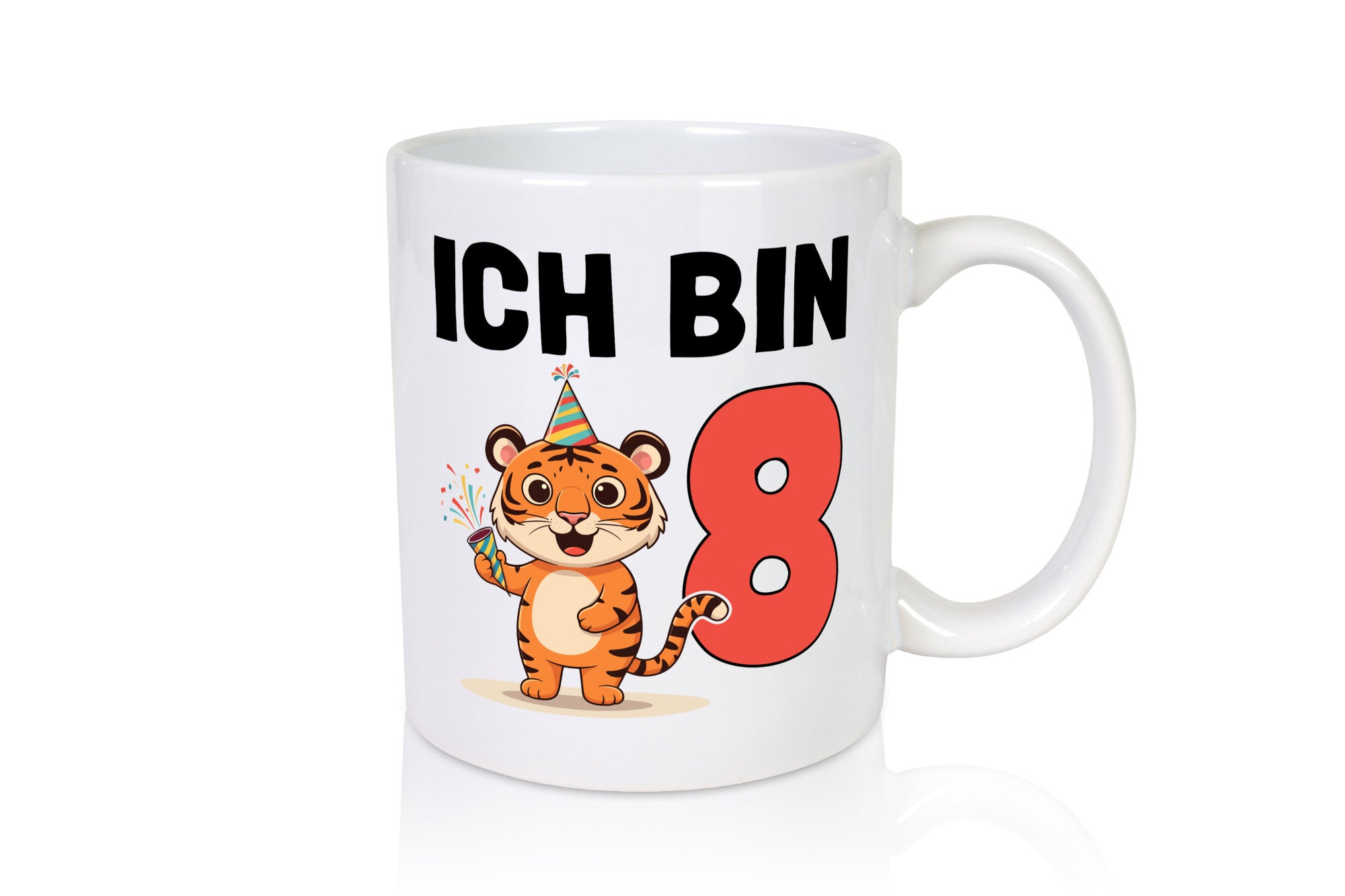 8. Geburtstag | 8 Jahre Tiger Geschenkidee Humor Tasse