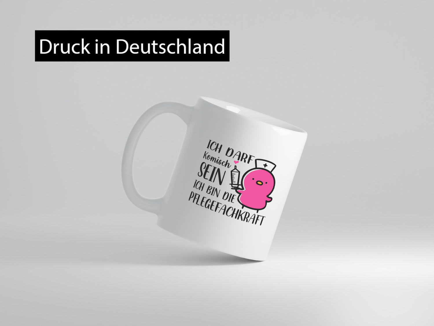 Darf komisch sein, bin Pflegekraft | Küken Spritze lustiger Spruch Geschenk
