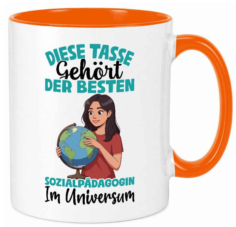 Im Universum: Sozialpädagogin | Humor Pädagogin lustig Geschenkidee Geschenk Tasse