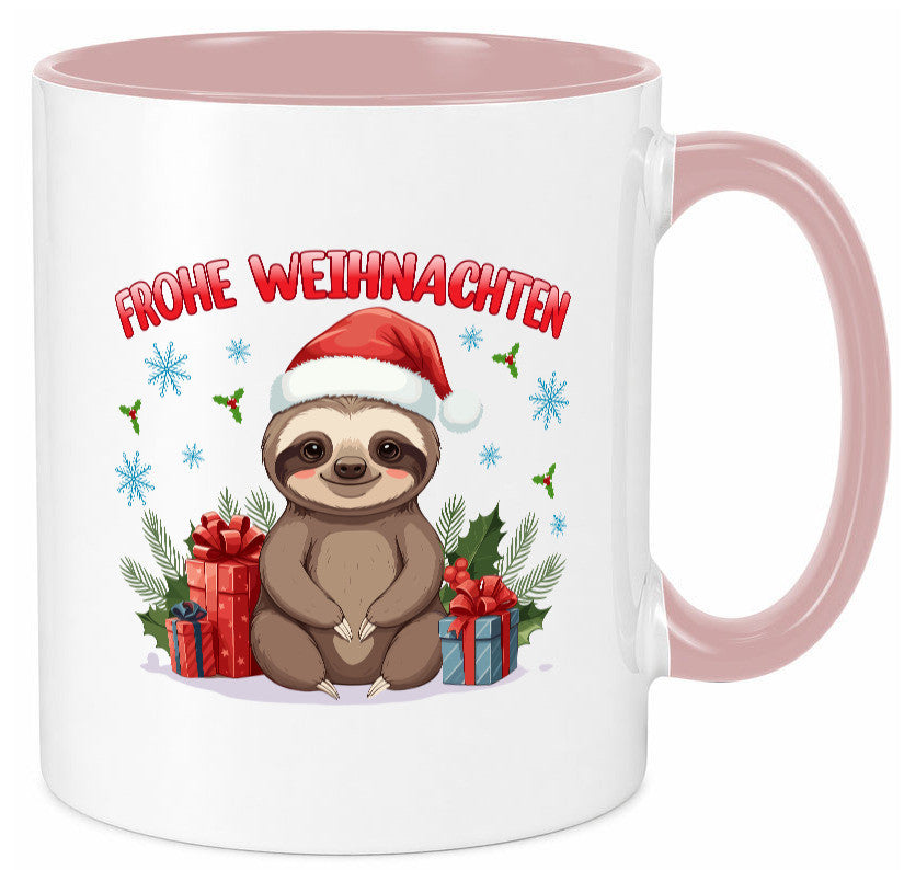 Frohe Weihnachten | Faultier Humor Tierliebhaber Geschenkidee Tasse