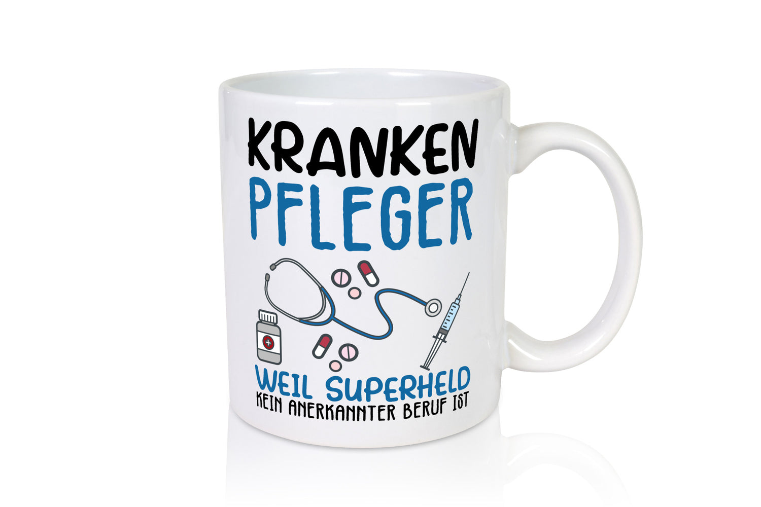 Ich bin Krankenpfleger Geschenk Humor Geschenkidee lustiger Spruch Tasse