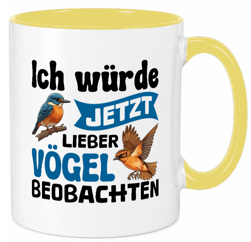 Vögel beobachten | Vogel lustig Humor Geschenkidee Geschenk Tasse