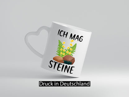 Ich mag Steine | Natur Blumen v2 Geschenkidee Humor Tasse