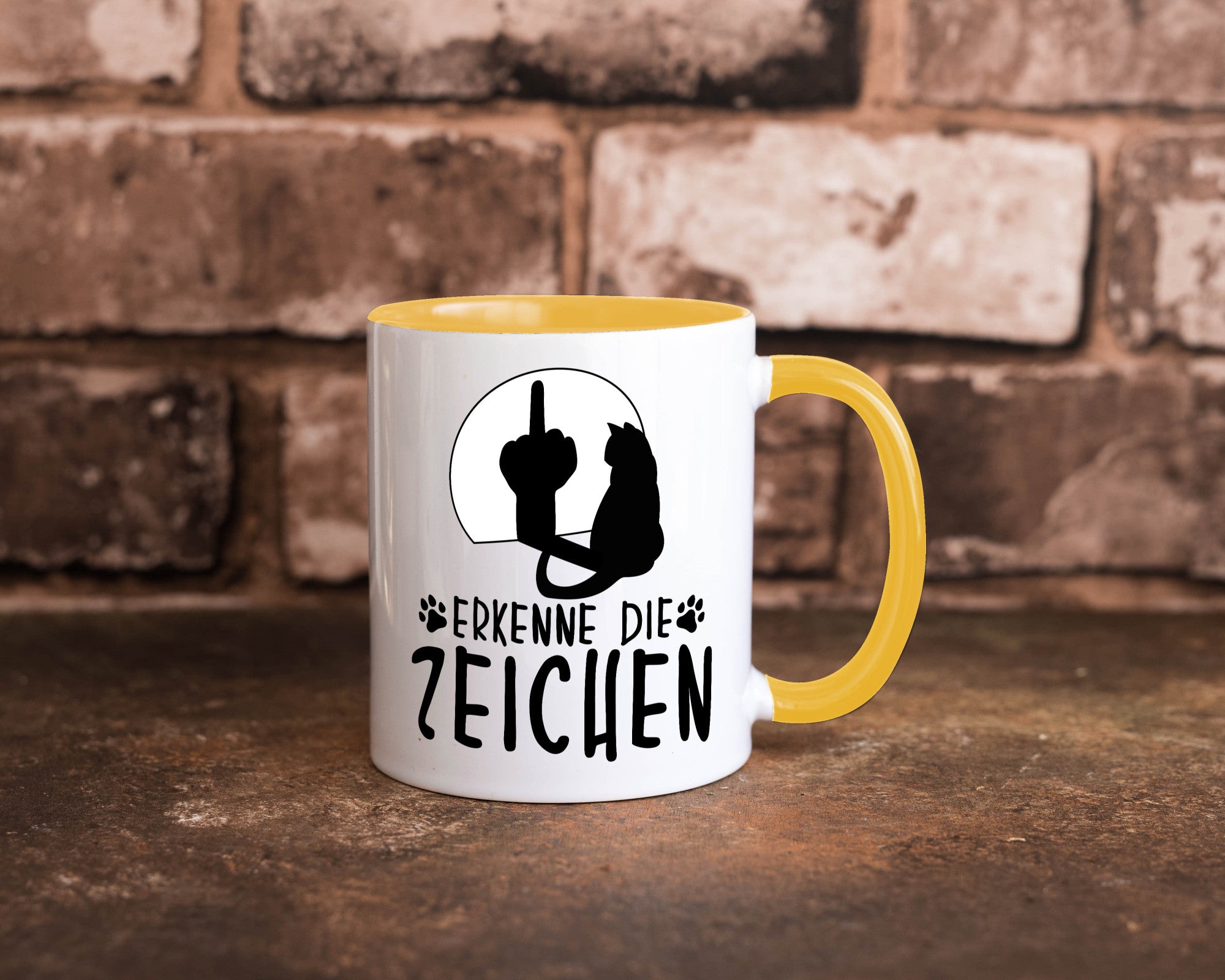 Erkenne die Zeichen | Katze Humor Tierliebhaber Geschenkidee Tasse