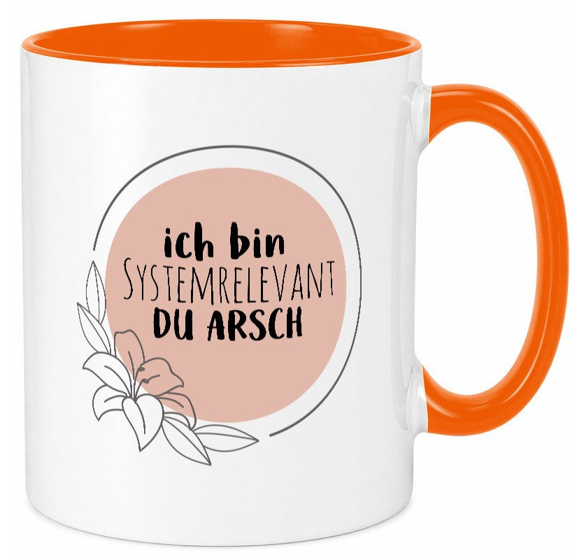Ich bin Systemrelevant | Krankenschwester Hase mit Maske lustig Humor Tasse