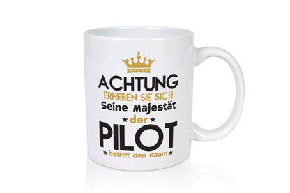 Seine Majestät Pilot | Flugzeug Piloten Geschenkidee Humor Tasse
