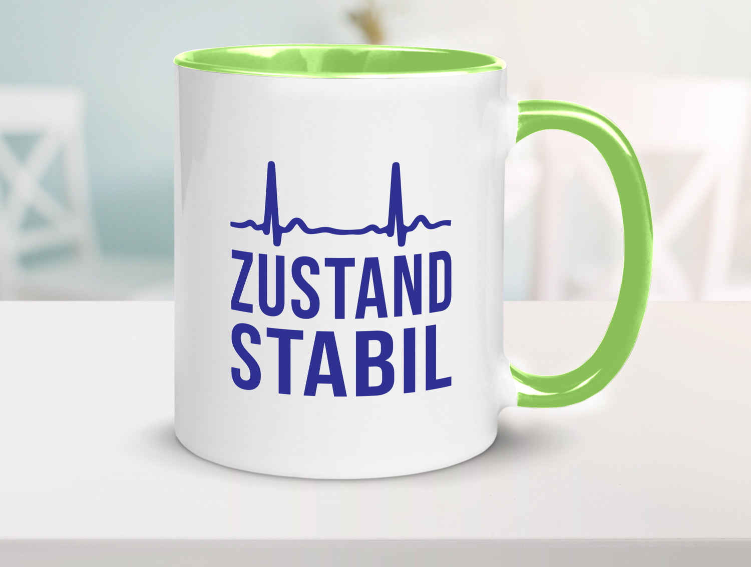 Zustand stabil | Herzschlag v2 Geschenk Humor Geschenkidee lustiger Spruch Tasse