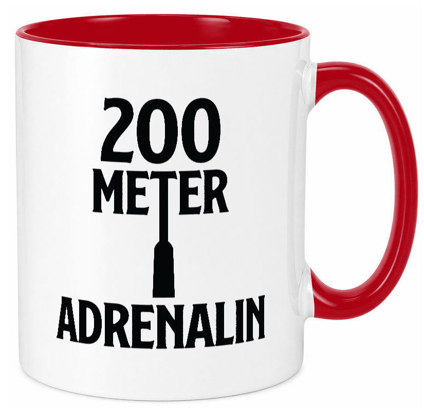 200 Meter Adrenalin v2 lustig Humor Geschenkidee Geschenk Tasse