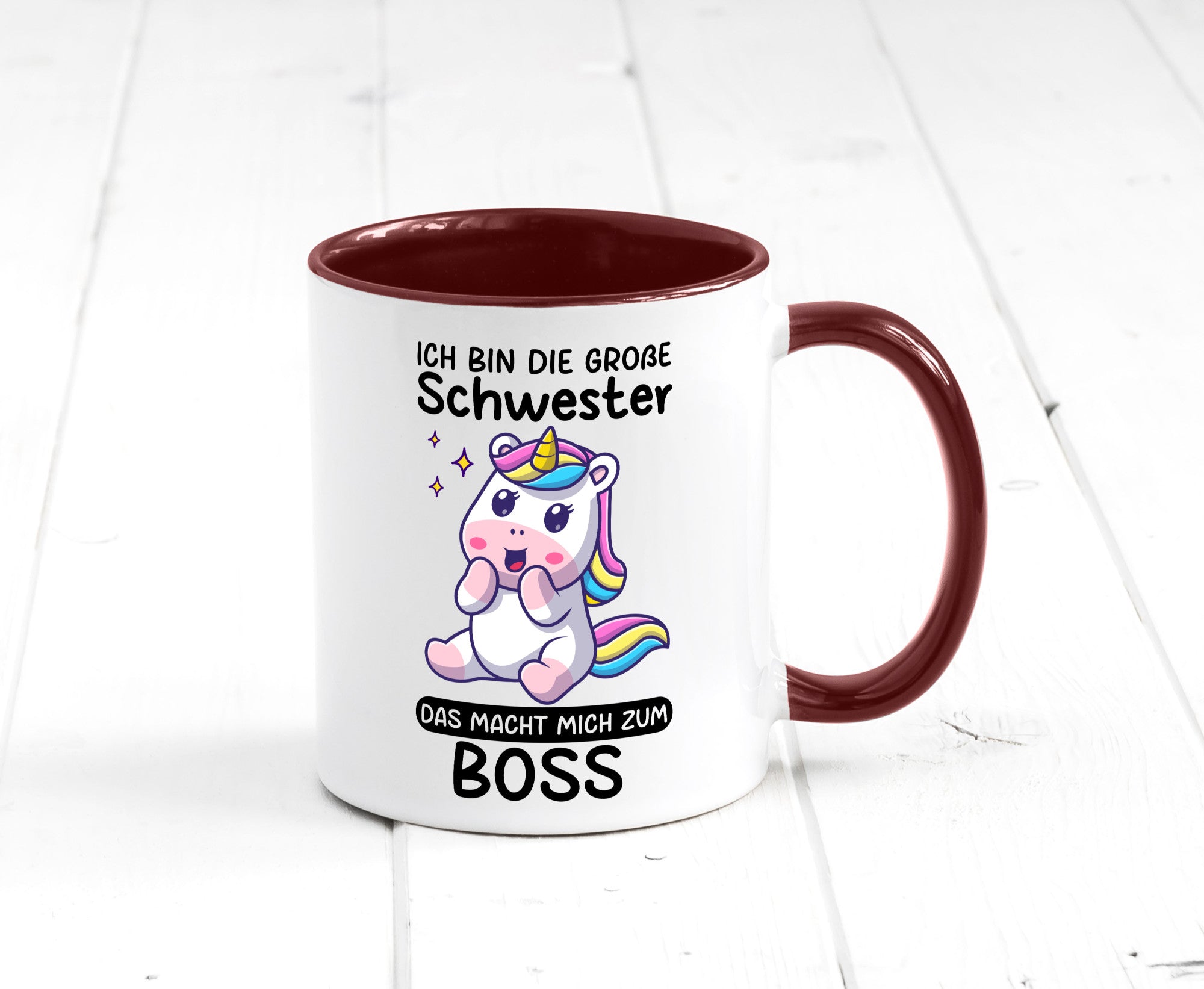 Große schwester macht mich zum Boss | Einhorn Geschwister lustiger Spruch